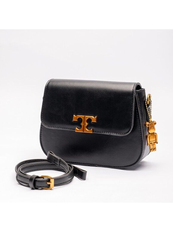 Sac Bandoulière Demi-lune Avec Détails Dorés