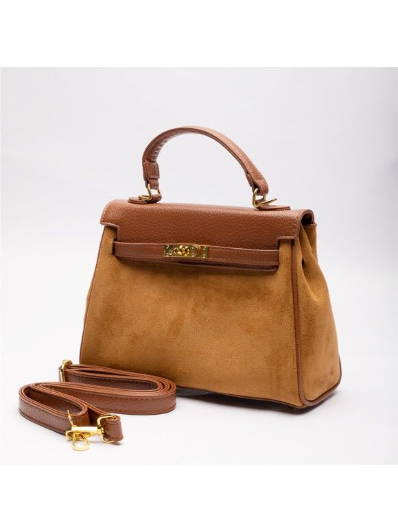 Sac Top Handle En Daim