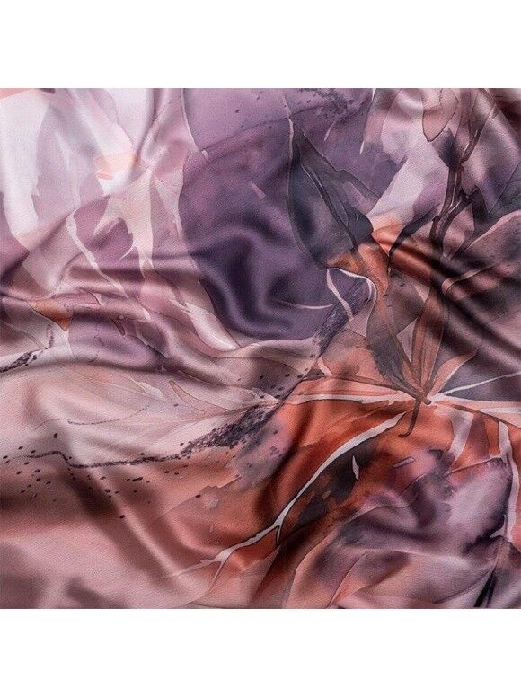 Châle Satin Imprimé Digital - Floral Numérique