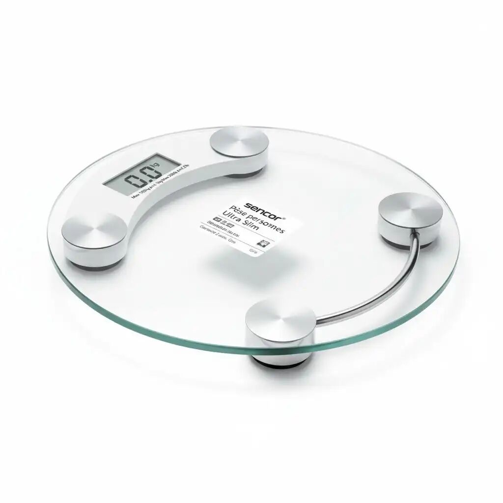 Sencor Pèse Personnes Ultra Slim. Garantie 2 Ans. Gris