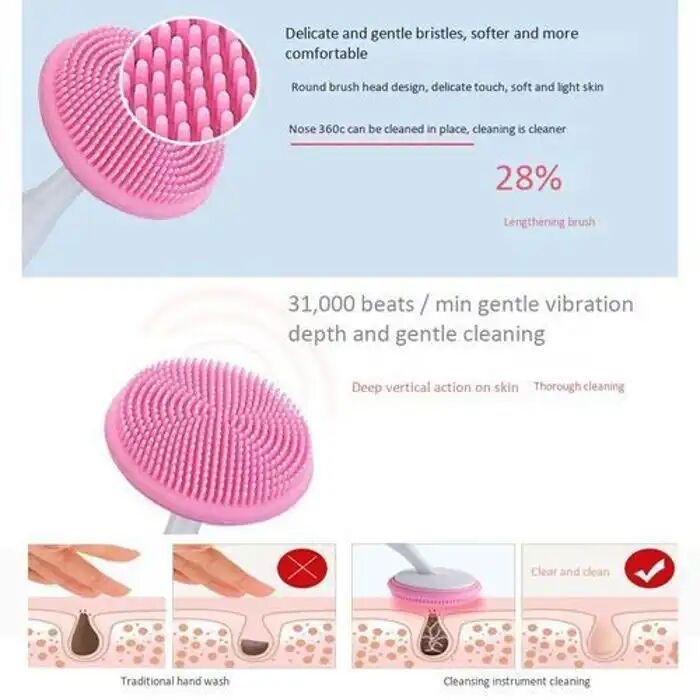 4en1 Électrique Rechargeable Pour Nettoyage De Visage Avec Brosse Et Vibration
