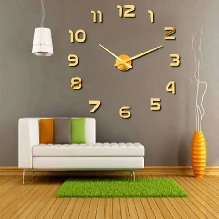 Horloge Murale - Diy Clock - Autocollante 3d - Acrylique - 100-150 Cm - Décoration Contemporaine