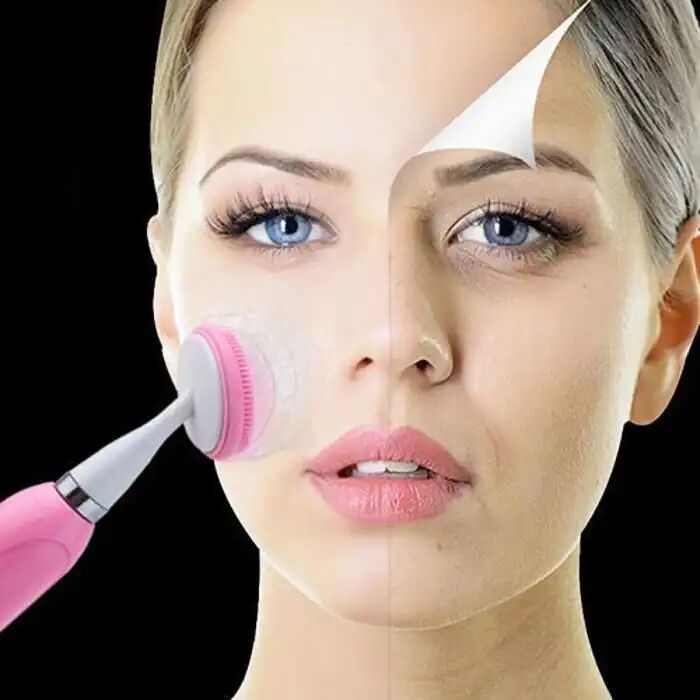 4en1 Électrique Rechargeable Pour Nettoyage De Visage Avec Brosse Et Vibration thumbnail 4
