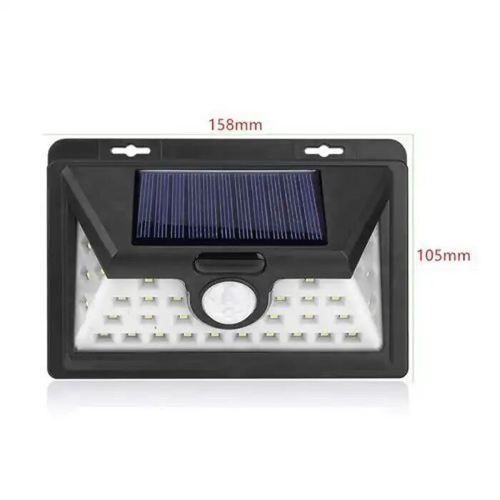Lumière Solaire Led 32 - Ovale - Capteur De Mouvement - Ip65 - 20w