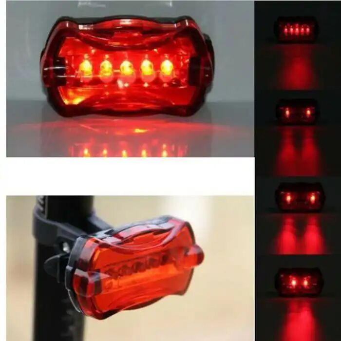 Led Cyclisme Bike Lamp Vélo Tout Usage Et Sécurité:phare Blanc-rear Tail Rouge