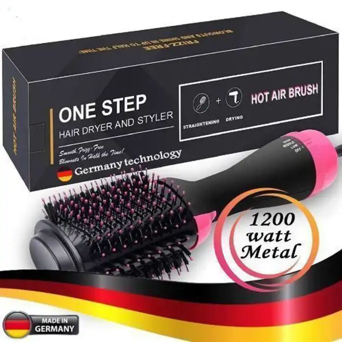Brosse Soufflante Et Lissante - One-step - 1200w - 3 Modes - Cordon Pivotant 2m - Ioniseur Dair