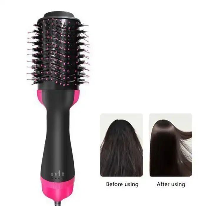 Brosse Soufflante Et Lissante - One-step - 1200w - 3 Modes - Cordon Pivotant 2m - Ioniseur Dair