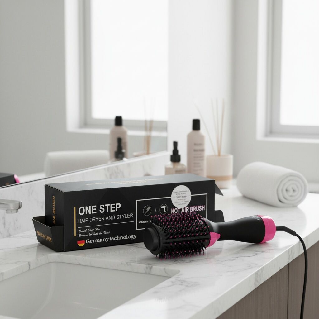 Brosse Soufflante Et Lissante - One-step - 1200w - 3 Modes - Cordon Pivotant 2m - Ioniseur Dair thumbnail 3