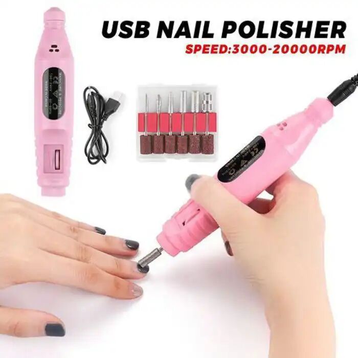 Ensemble De Perceuse Électrique - Non Spécifié - 20000 Tr/min - Usb - 6 Embouts - Portable