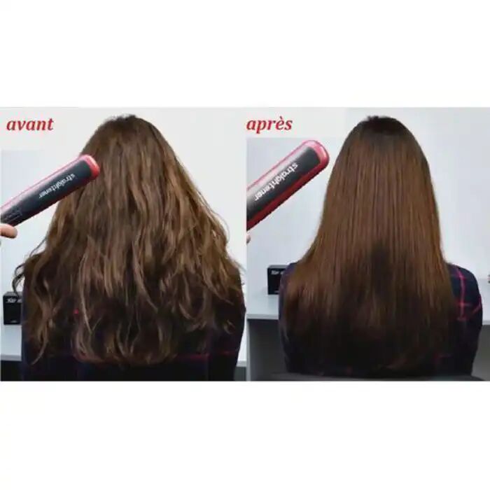 Brosse Lissante Chauffante - Fast Hair Straightener - Rouge - Lcd - Température Réglable - Multicolore