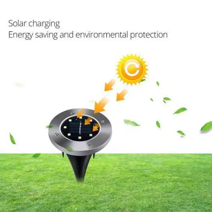 Pesca Terrestre À Énergie Solaire 8led Éclairage Charge thumbnail 3