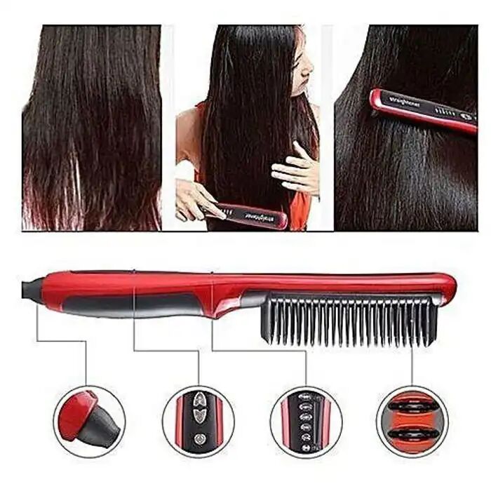 Straightener Brosse Lissante Chauffante Électrique Original
