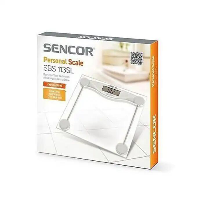 Sencor Balance De Poids Corporels Pèse Personnes Affichage Lcd Électronique Max 150 Kg