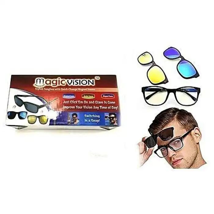 Lunettes - 3 En 1 - Interchangeables - Anti-éblouissement - Protection Uv 100%