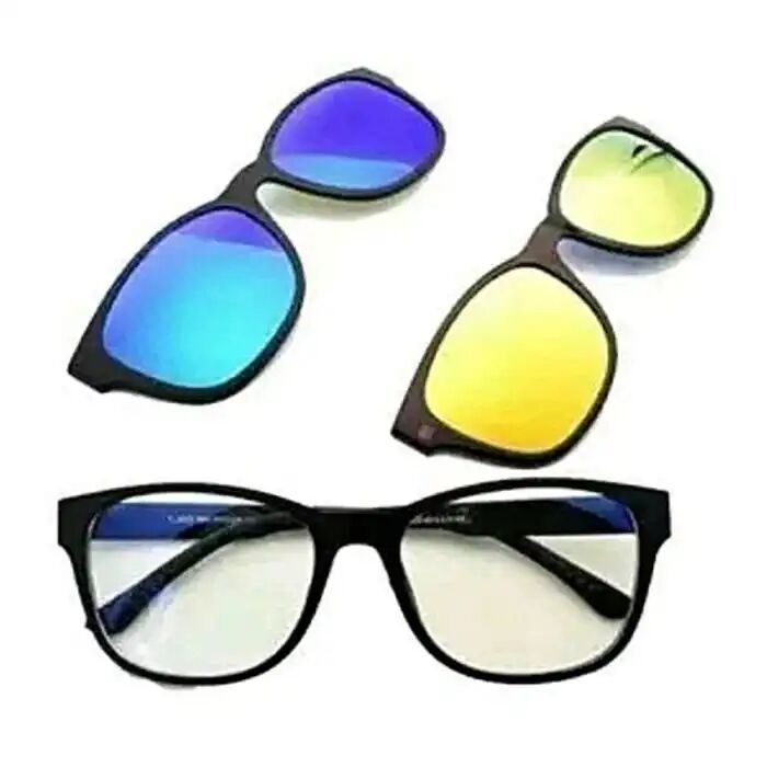 Lunettes - 3 En 1 - Interchangeables - Anti-éblouissement - Protection Uv 100%