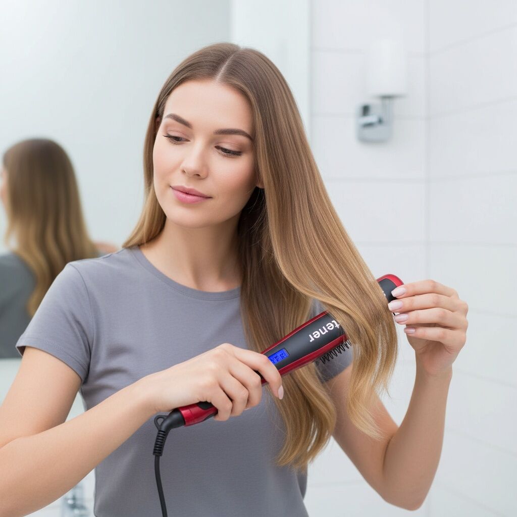 Brosse À Cheveux Lissante - Straightenrer - Hqt 908a - Céramique - Ionique - Anti-échaudage thumbnail 3