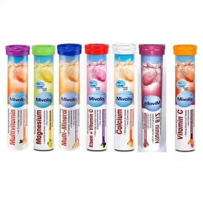 7 Vitamines , Vitamine C Multivitamines Multi Minéral - Fer + Magnésium + Calcium - Vitamine B12 Sans Sucre