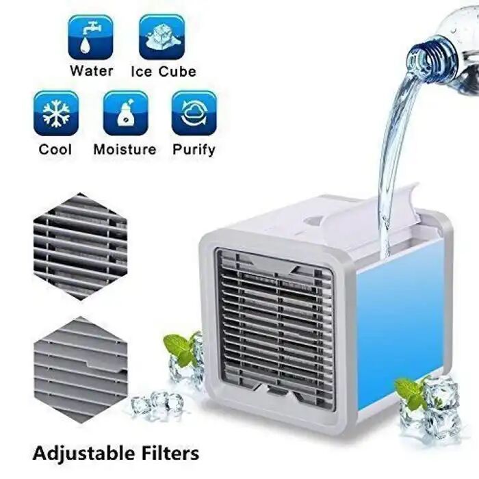 Climatiseur Mini  - Refroidisseur Portable - 3 Vitesses - Usb - Blanc
