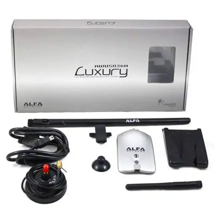 Adaptateur Wifi Awus036h – 1000 Mw – Antennes 5/9 Dbi – Accessoires Inclus