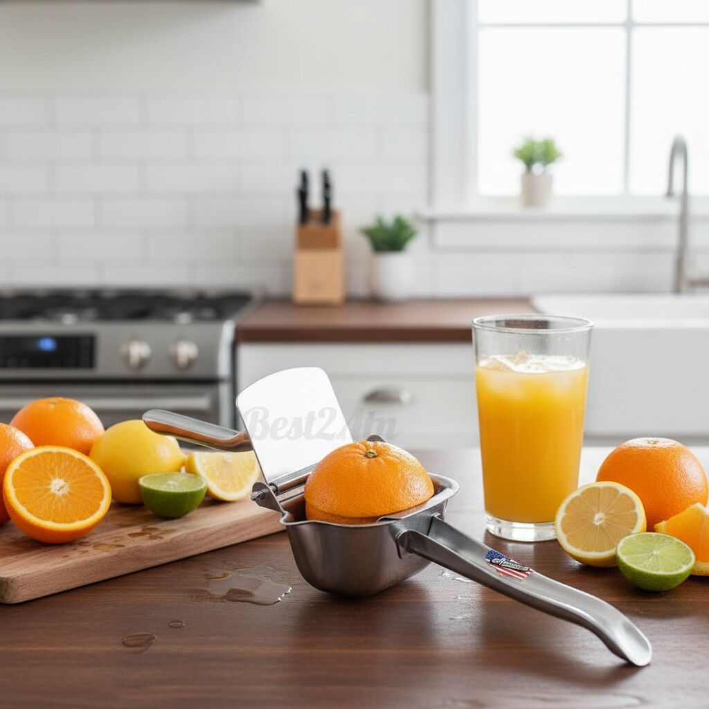 Presse-agrumes Manuel En Alliage D’aluminium Orange Citron Professionnel thumbnail 4