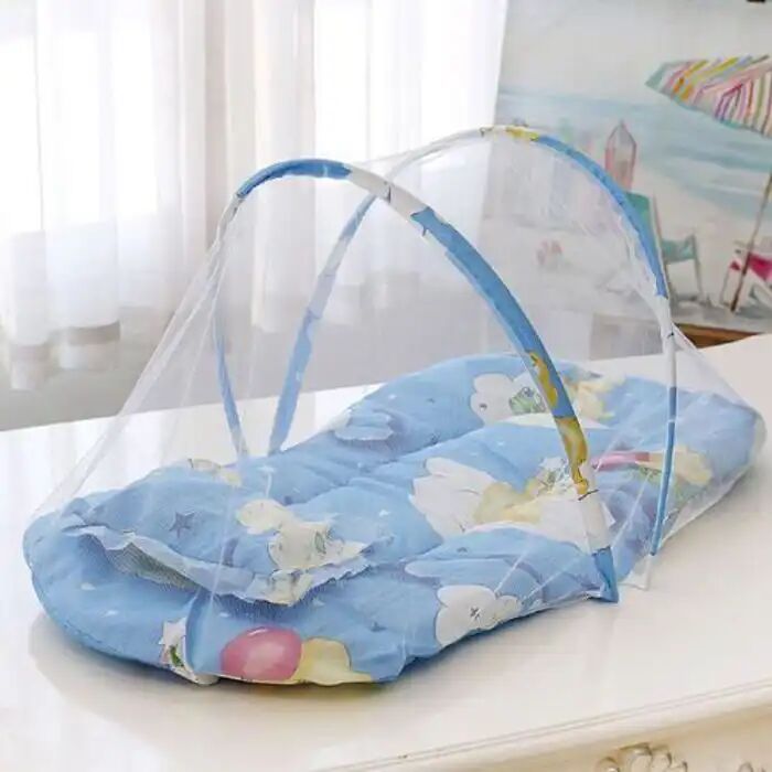 Lit De Bébé En Coton Portable - Berceau, Lit Avec Moustiquaire/ Protégez Votre Enfant Des Moustiques thumbnail 4