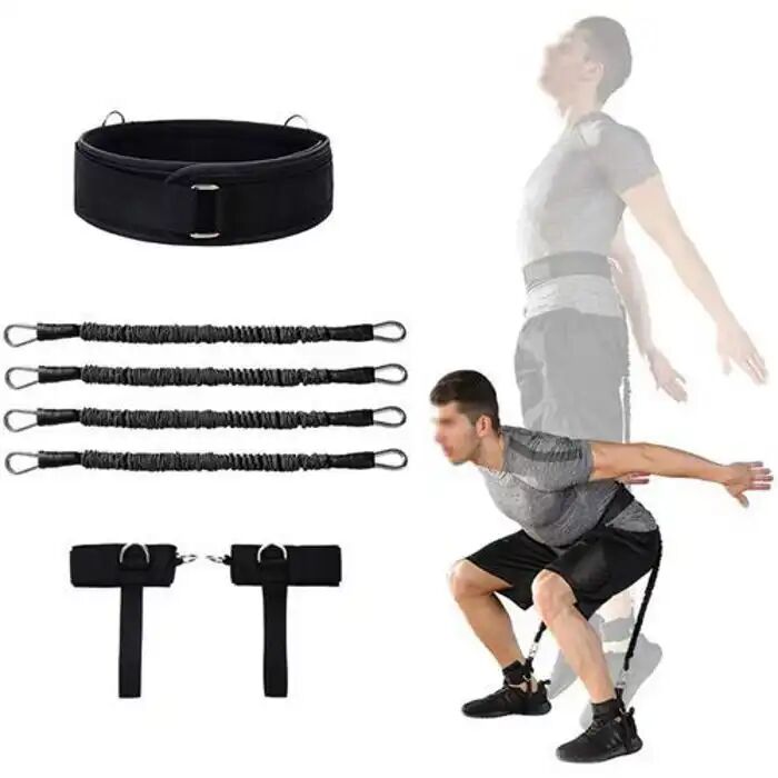Équipement De Formation - X2a6 - Saut Vertical - Ceinture Réglable - 4 Cordes De Résistance - Fitness thumbnail 1