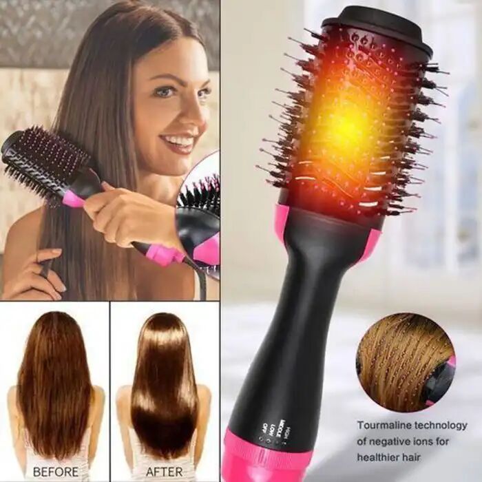 Brosse Soufflante 3-en-1 Sèche Lisse Coiffe Réglages Chaleur Vitesse thumbnail 3
