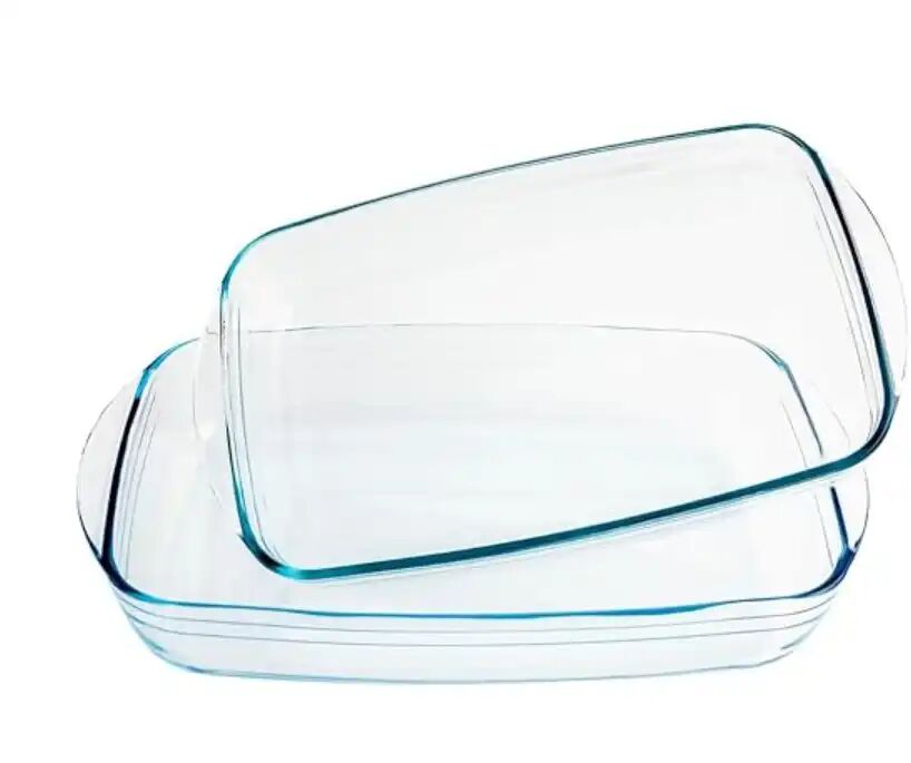 Lot De 2 Plats À Four En Verre Borosilicate Résistant À La Chaleur thumbnail 4