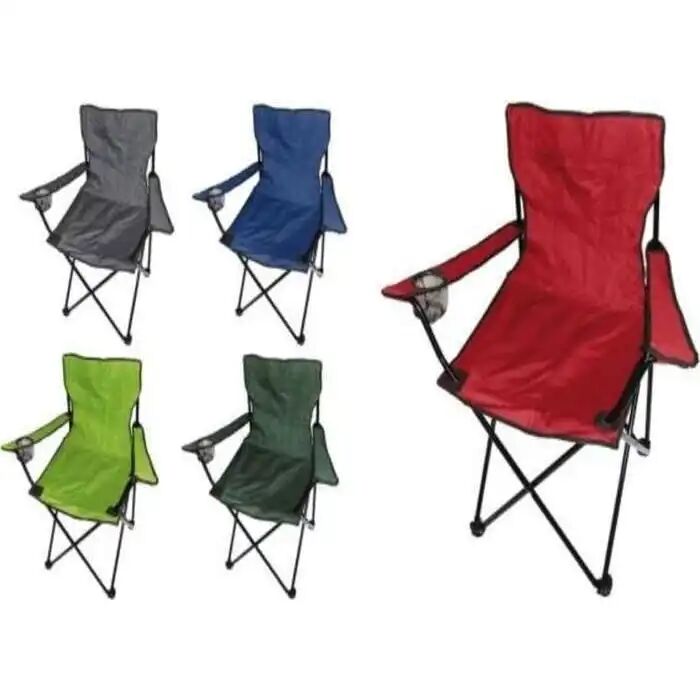 Chaise Pliante De Plage De Camping Avec Porte Boisson + Sac De Transport - Multi-couleur thumbnail 3