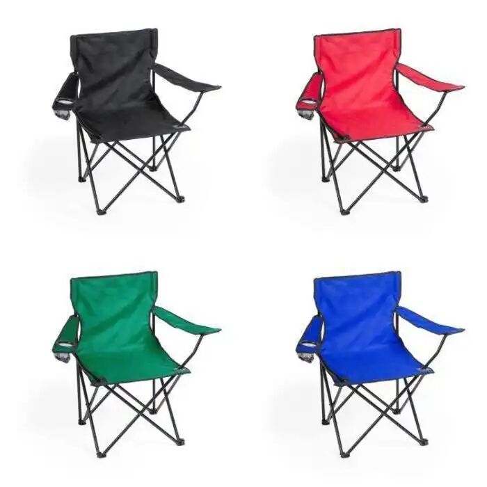 Chaise Pliante De Plage De Camping Avec Porte Boisson + Sac De Transport - Multi-couleur thumbnail 4