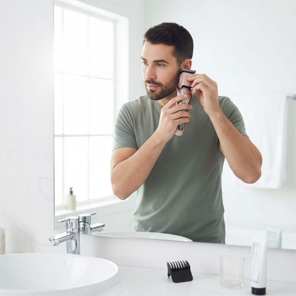 Tondeuse 3-en-1 Rechargeable Nez Et Barbe Ergonomique thumbnail 4