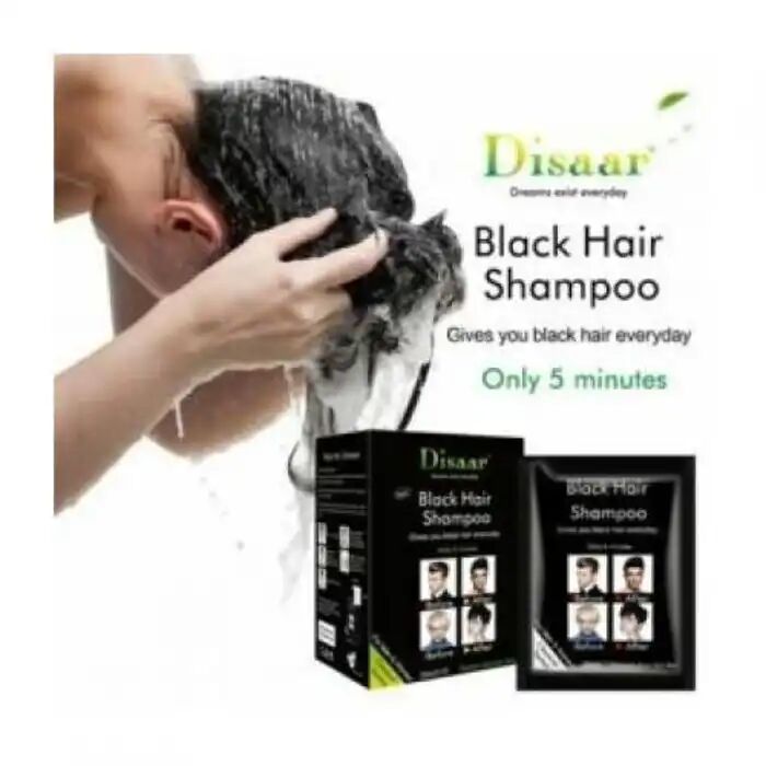 Shampooing Pour Cheveux Noirs - Black Hair Shampoo - Teinture Instantanée - 5 Minutes - Nourrissant