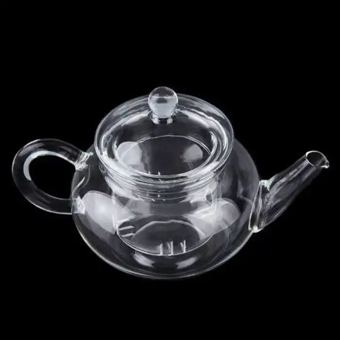 Théière En Verre Résistant À La Chaleur -transparente Avec Infuseur Café/thé thumbnail 3