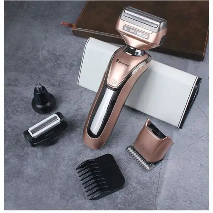 Tondeuse 4 En 1 - Shinon - Sh-7105 - Rechargeable - Têtes En Acier Inoxydable - Ergonomique