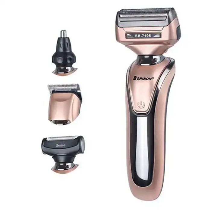 Tondeuse 4 En 1 - Shinon - Sh-7105 - Rechargeable - Têtes En Acier Inoxydable - Ergonomique