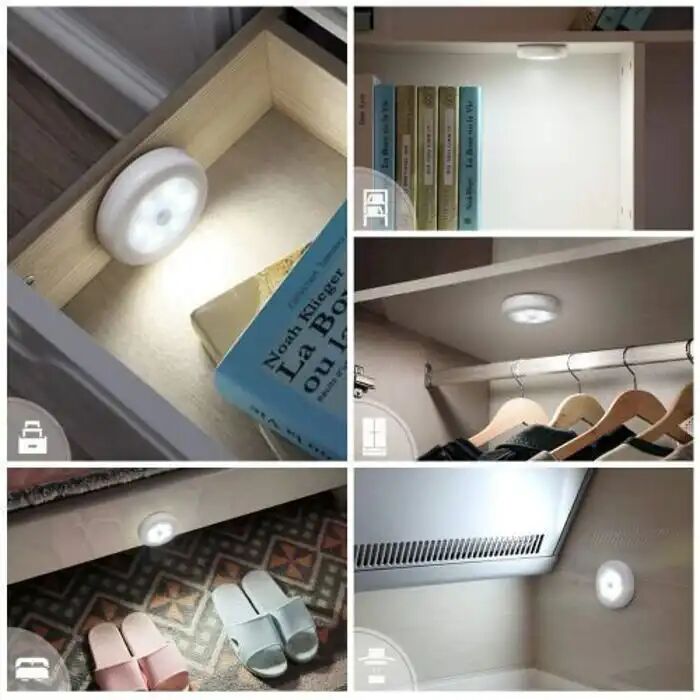 Lampe À Sans Fil Avec Capteur De Mouvement Mur Armoire Tiroir À Pile