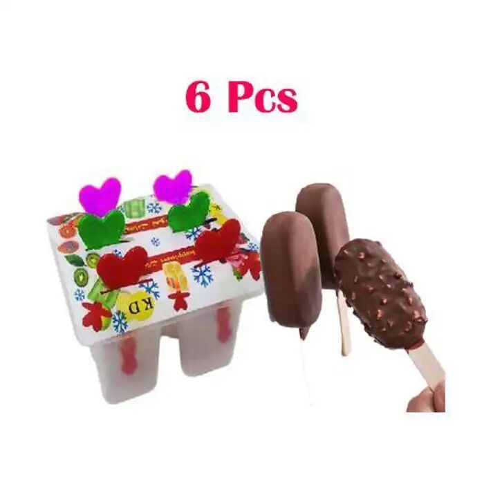 6 Moule Glace / Moules À Crème Glacée En Plastique Réutilisable