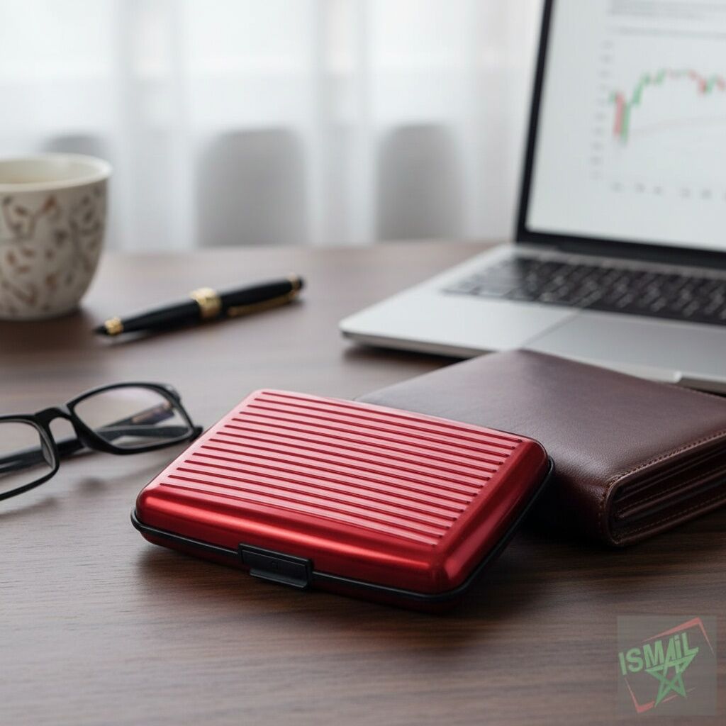 Security Credit Card Wallet, Aluminium thumbnail 3