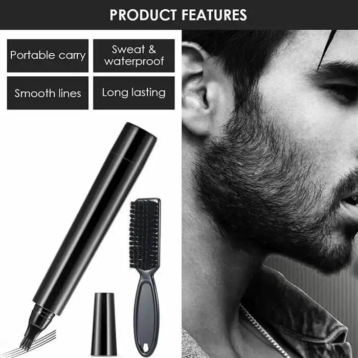 Black Master 4 Tips Beard Filler Pen Kit Beard