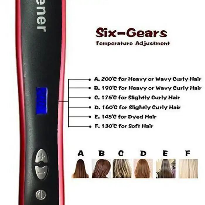  Brosse Chauffante Lissante Brushing Lcd Fast Hair 