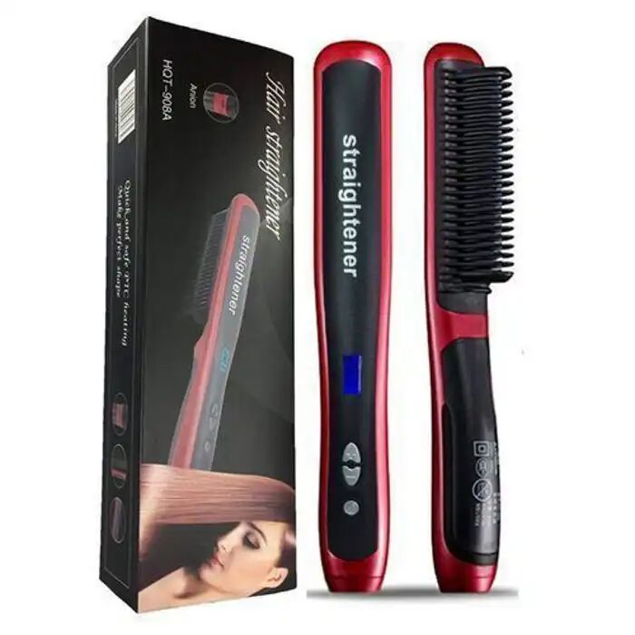  Brosse Chauffante Lissante Brushing Lcd Fast Hair 