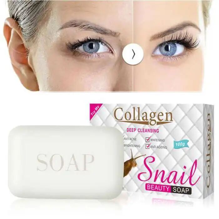 Savon Au Collagène Et Escargot - Anti-âge - Éclaircissant - Sans Parabène 