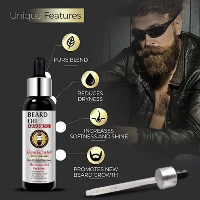 Beard Oil Naturel Organique Barbe Croissance Huile Essentielle Pour Hommes Barbe Toilettage Traitement Brillant