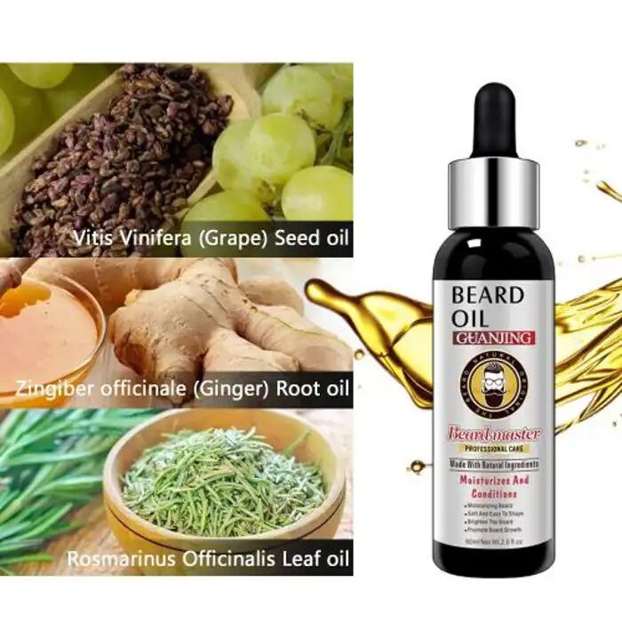 Beard Oil Naturel Organique Barbe Croissance Huile Essentielle Pour Hommes Barbe Toilettage Traitement Brillant thumbnail 4