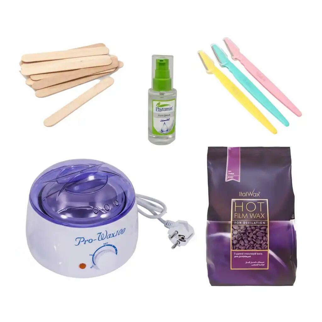 Chauffe-cire Professionnel - Pro Wax Machine - Non Gras - Inclus 1kg Cire - 20 Spatules Bois