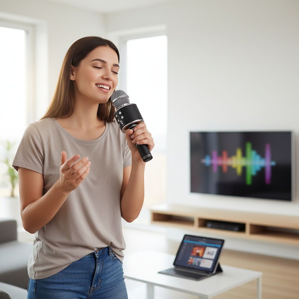 Microphone Sans Fil 4-en-1 - Bluetooth 4.1 - Compatible Android/iphone/ipad/pc thumbnail 4