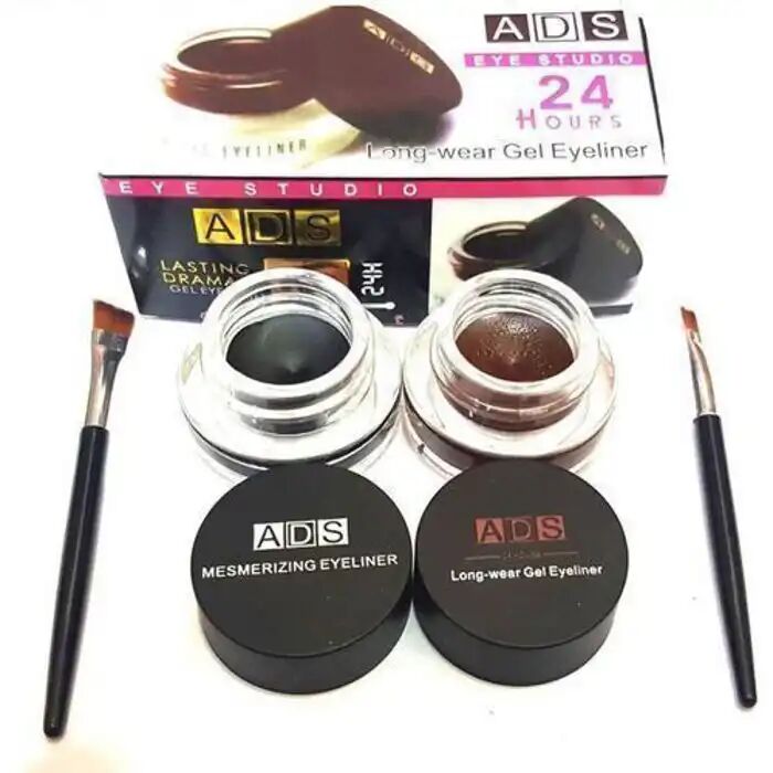 Gel Eye Liner Et Gel À Sourcils - Noir Et Marron 24 Heures