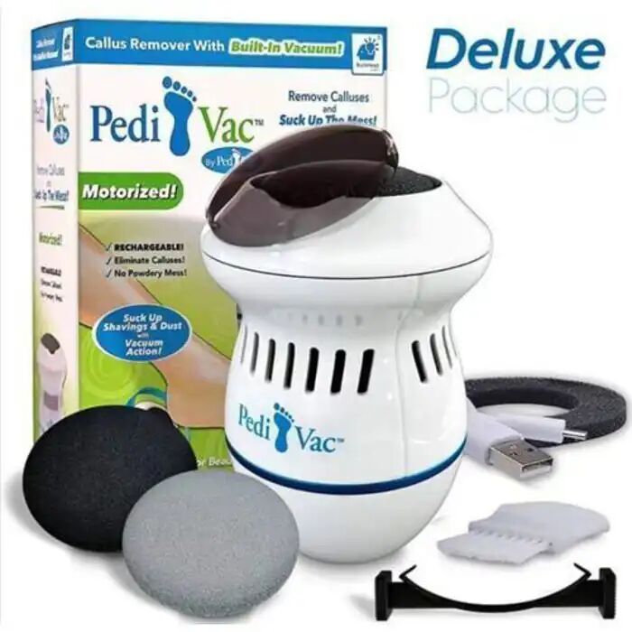 Éliminateur De Callosités - Pedi Vac - Rouleau Unique - Fonctionnement Sans Fil - 360°