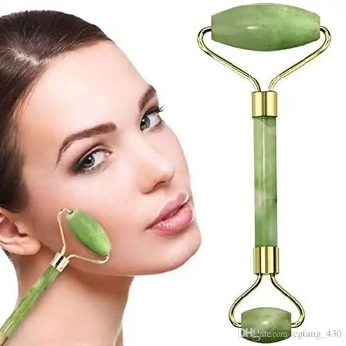 Jade Roller Et Brosse Rouleau Massage Pour Visage Et Cou