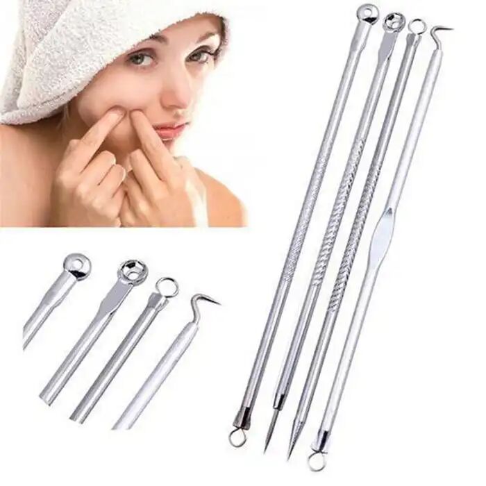 4 Pieces Ensemble D'outils De Suppression Des Imperfections Acné Point Noir